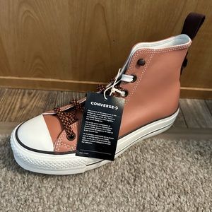 Moving Sale!!! Converse Leather High Tops - super cute, never worn in box 👟